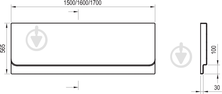 Панель для ванны фронтальная Ravak CHROME 150_ CZ72100A00 - фото 2