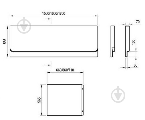 Панель для ванны фронтальная Ravak Chrome 150 - фото 3 Панель для ванны фронтальная Ravak Chrome 150 - фото 3