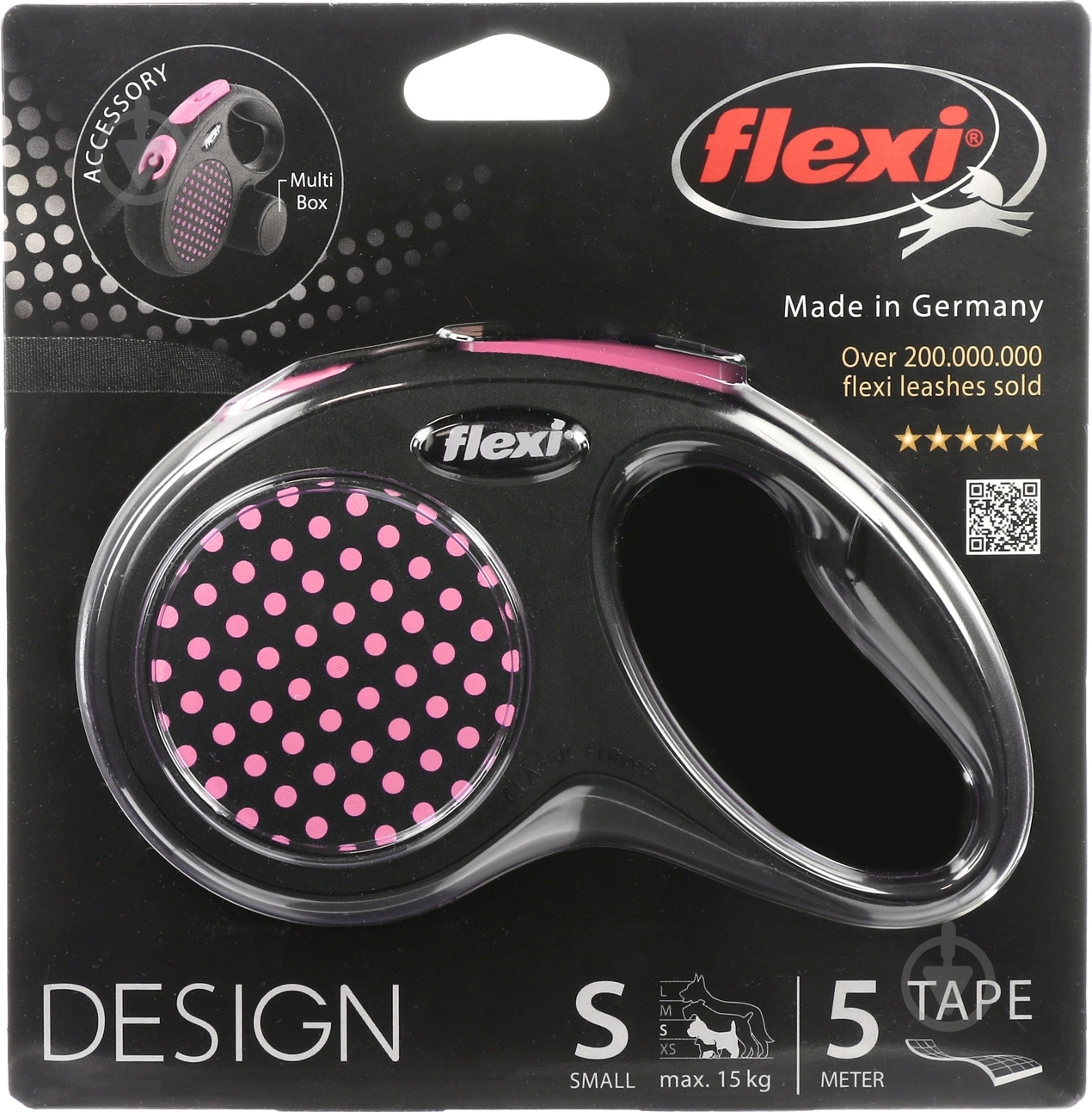 Поводок-рулетка Flexi Disign S черный с розовой вставкой до 15 кг 5 м - фото 2 Поводок-рулетка Flexi Disign S черный с розовой вставкой до 15 кг 5 м - фото 2