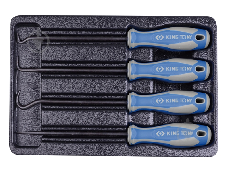 Набор съемников уплотнительных колец 4 предмета KING TONY 9-30904AY - фото 1 Набор съемников уплотнительных колец 4 предмета KING TONY 9-30904AY - фото 1