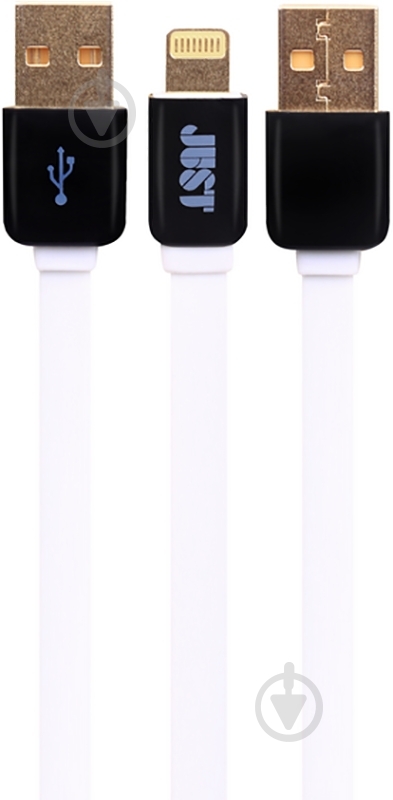 Кабель JUST Lightning – USB 1,2 м белый (LGTNG-RNBW-WHT) - фото 1