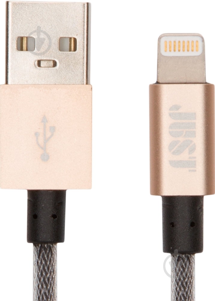 Кабель JUST Lightning – USB 1,2 м золотой (LGTNG-SLCN-GLD) - фото 1