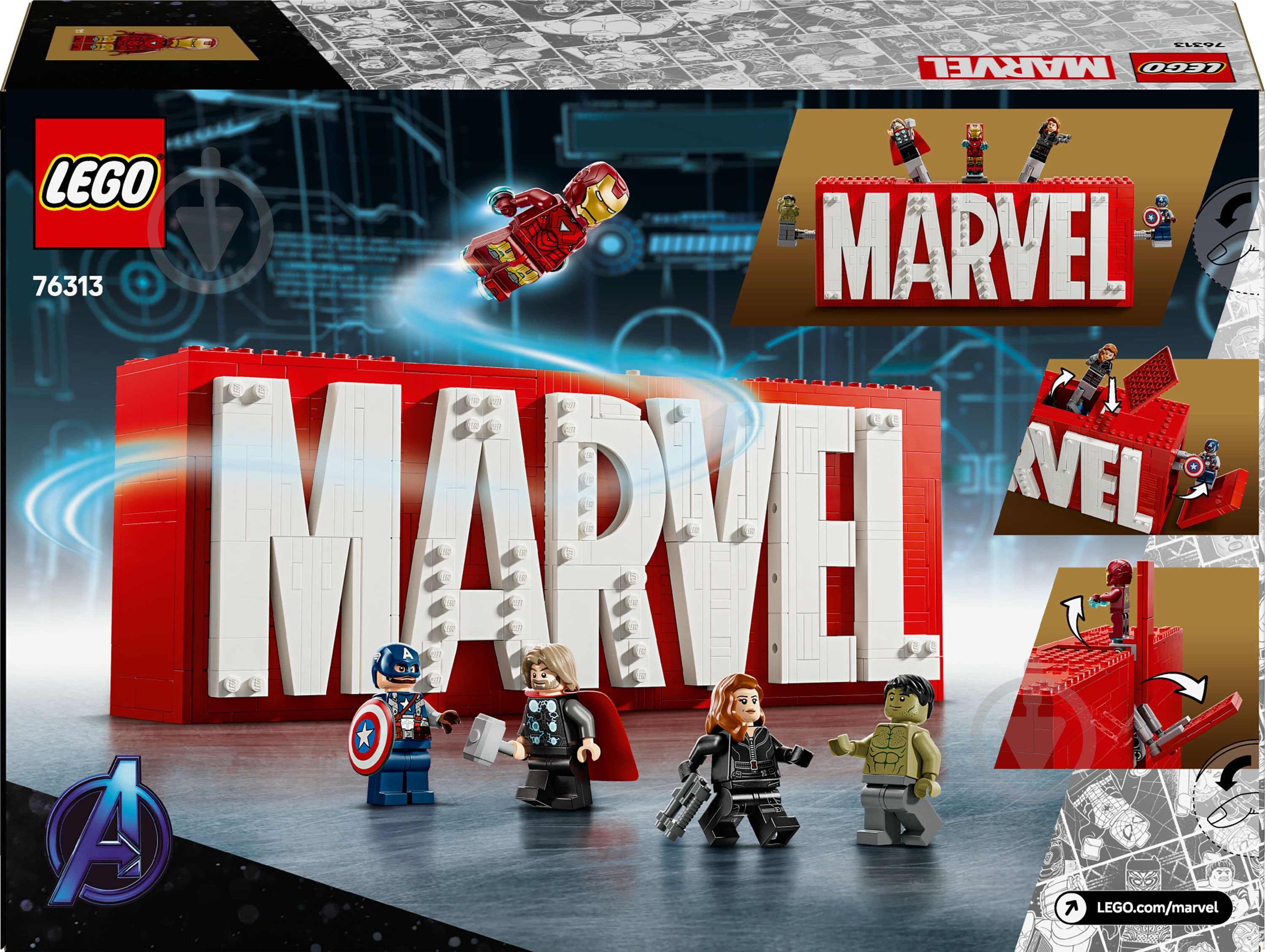 ᐉ Конструктор LEGO Super Heroes Marvel Логотип и минифигурки