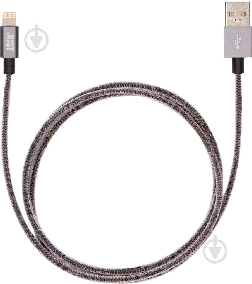 Кабель JUST Lightning – USB 1,2 м серый (LGTNG-SLCN-GR) - фото 2