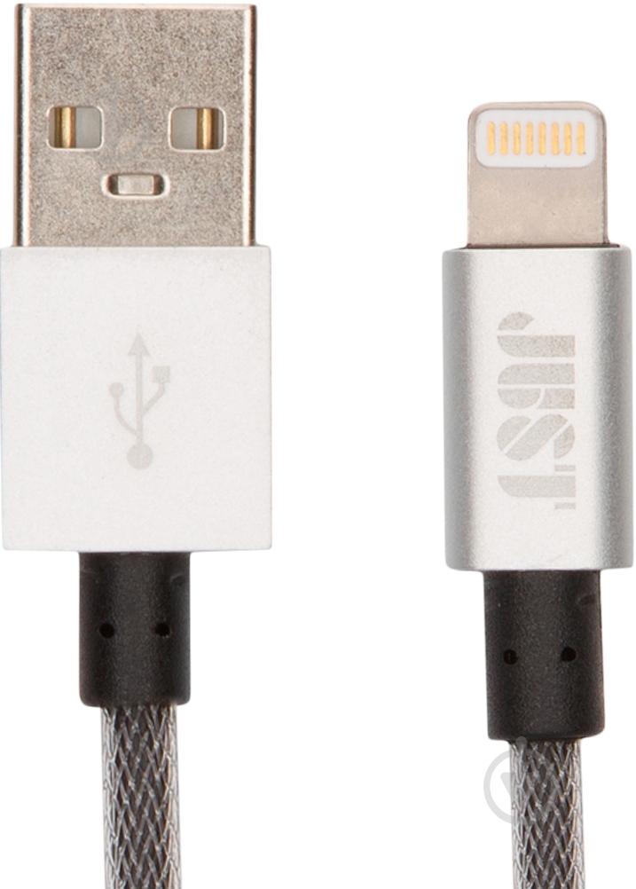 Кабель JUST Lightning – USB 0.20 м (LGTNG-SLCN-SLVR) - фото 1