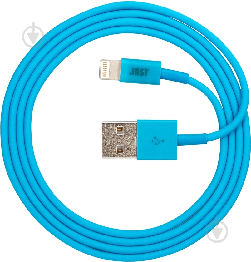 Кабель JUST Lightning – USB 1 м голубой (LGTNG-SMP10-BLUE) - фото 1
