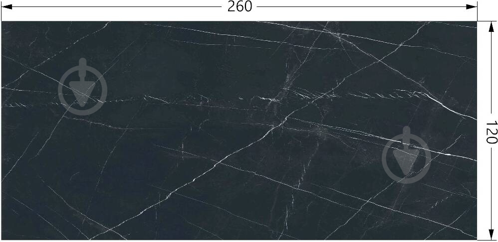 Плитка TAU Ceramica MARQUINA BLACK PUL 120x260 - фото 2