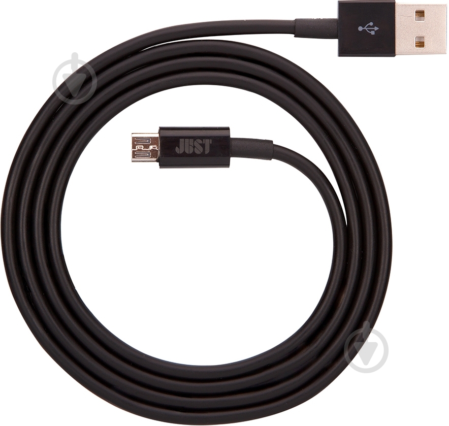 Кабель JUST USB – microUSB 1 м (MCR-SMP10-BLCK) - фото 1 Кабель JUST USB – microUSB 1 м (MCR-SMP10-BLCK) - фото 1