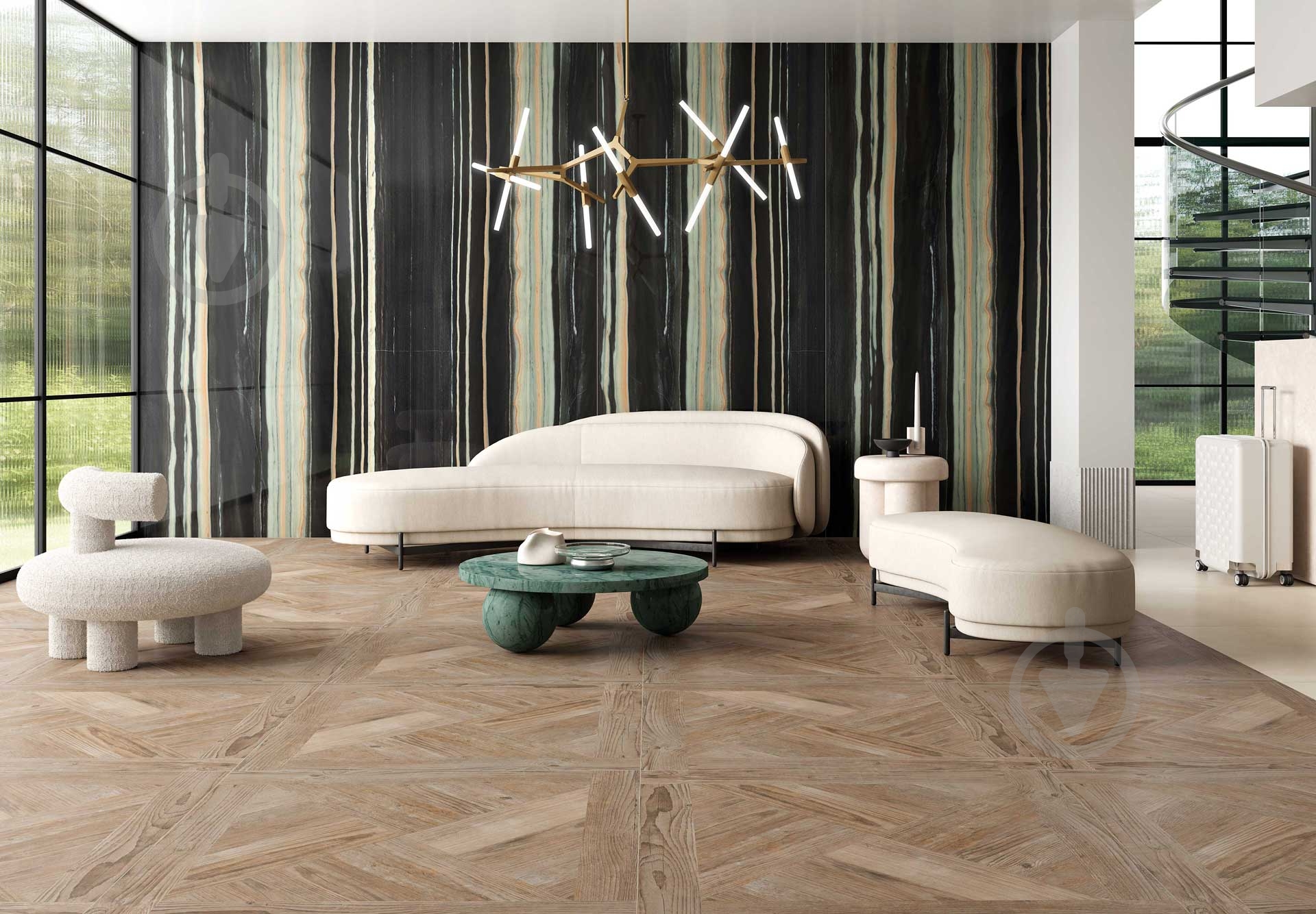 Плитка TAU Ceramica Bosco Black Pul 120x260 - фото 2