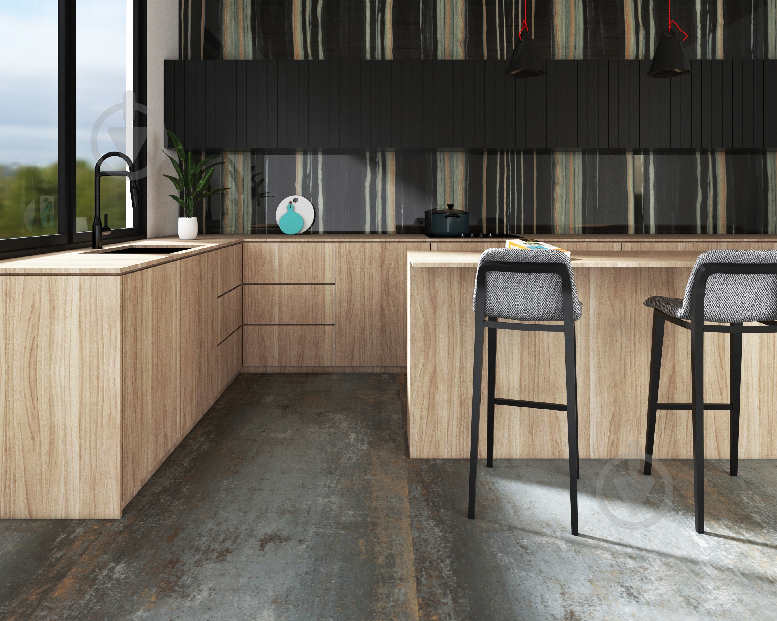 Плитка TAU Ceramica Bosco Black Pul 120x260 - фото 3