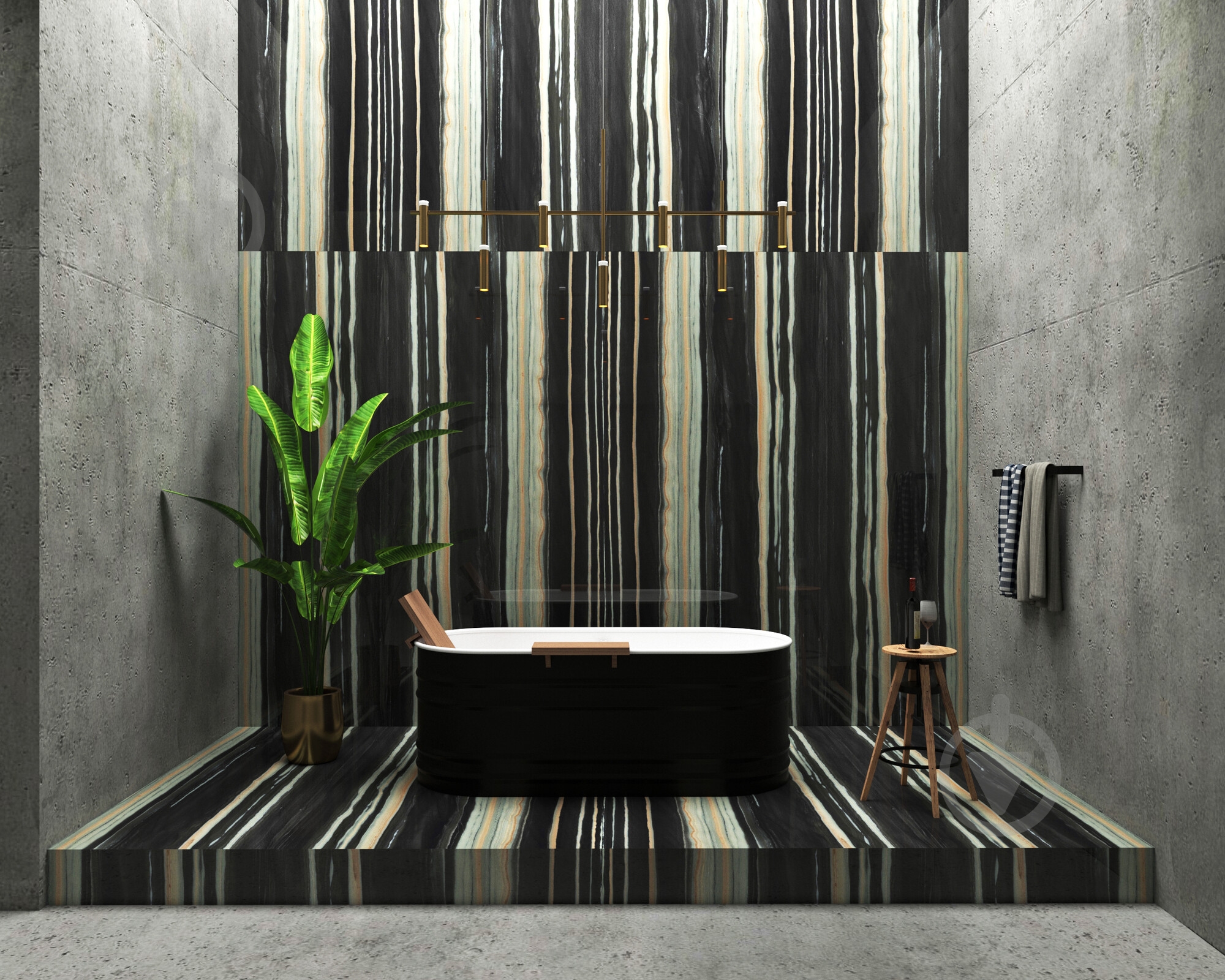 Плитка TAU Ceramica Bosco Black Pul 120x260 - фото 4