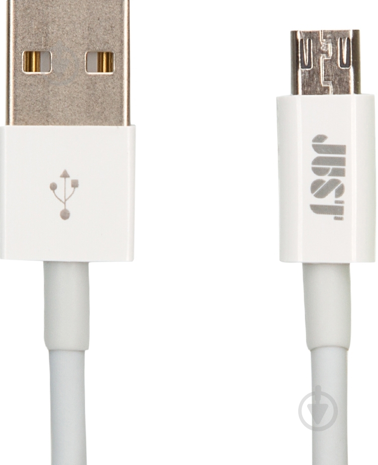 Кабель JUST USB – microUSB 1 м (MCR-SMP10-WHT) - фото 2 Кабель JUST USB – microUSB 1 м (MCR-SMP10-WHT) - фото 2