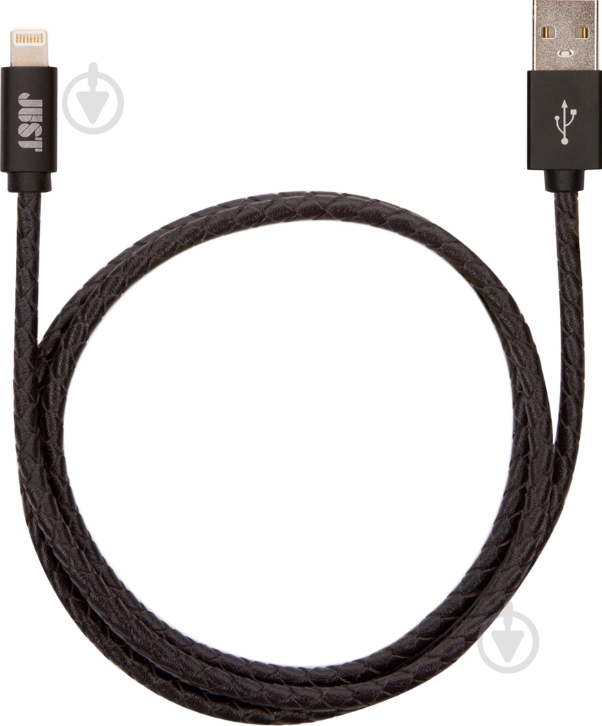 Кабель JUST Lightning – USB 1 м черный (LGTNG-UNQ-BLCK) - фото 1
