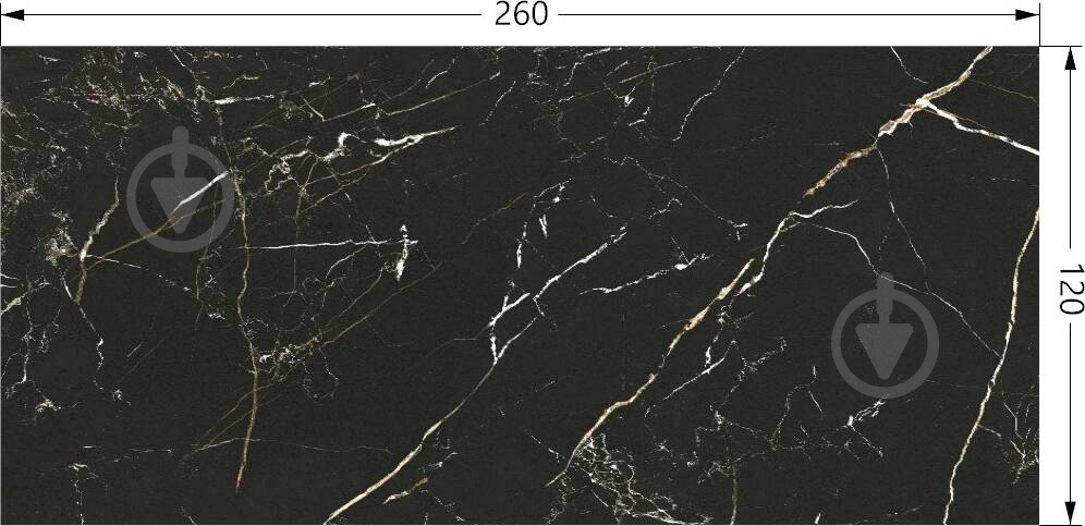 Плитка TAU Ceramica PORTLOREN BLACK PUL 120x260 - фото 2