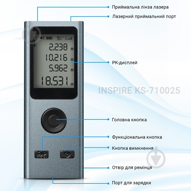 Линейка лазерный Inspire Silver KS-710025 - фото 4 Линейка лазерный Inspire Silver KS-710025 - фото 4
