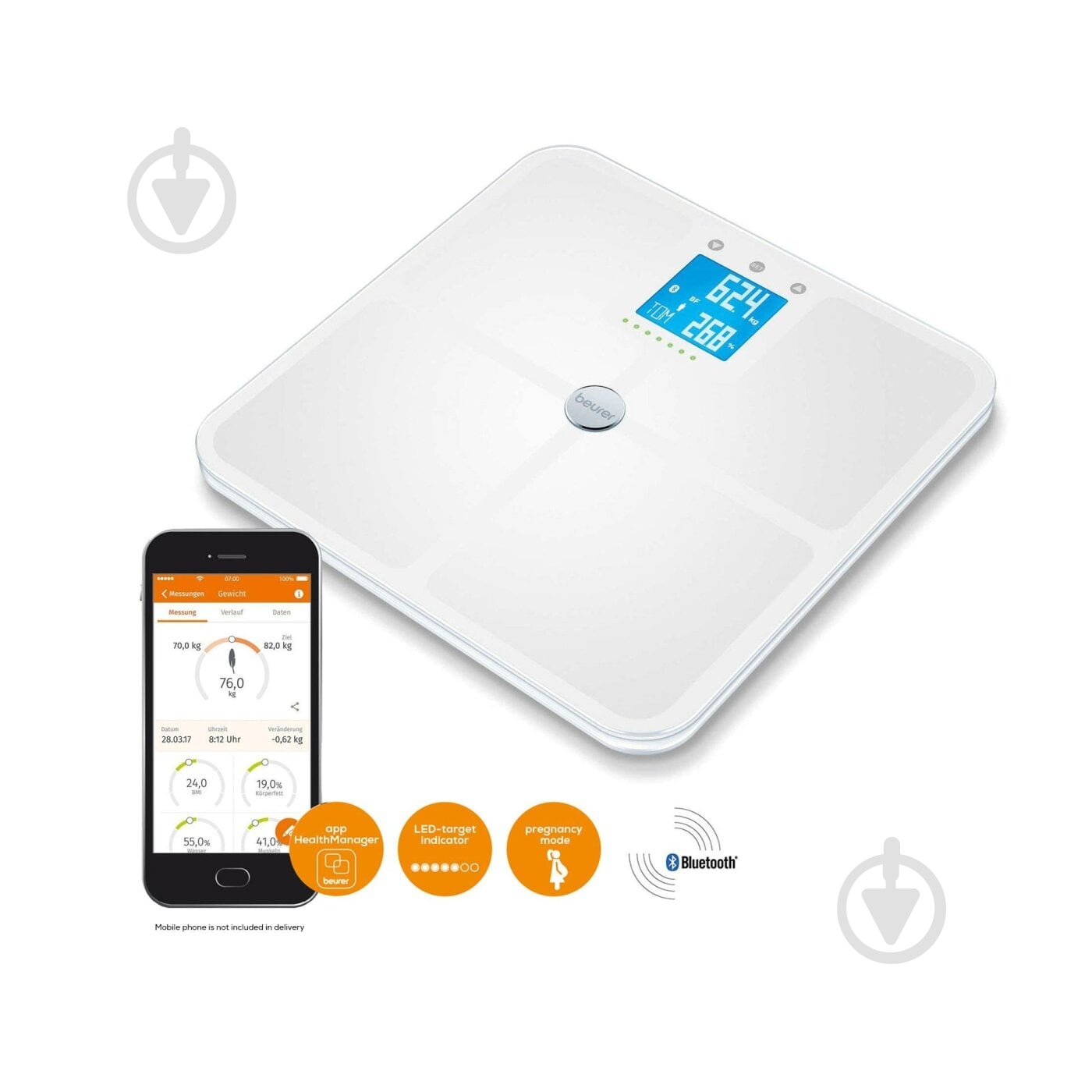 Смарт-весы Beurer BF 950 белый - фото 2 Смарт-весы Beurer BF 950 белый - фото 2