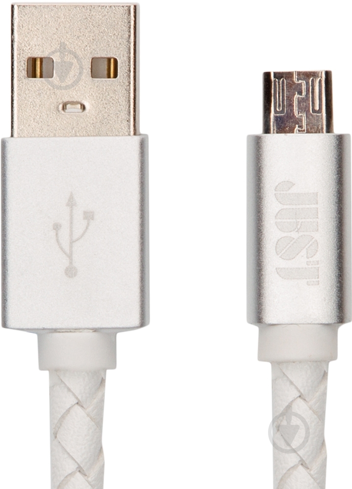 Кабель JUST USB – microUSB 1 м (MCR-UNQ-WHT) - фото 2 Кабель JUST USB – microUSB 1 м (MCR-UNQ-WHT) - фото 2
