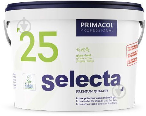 Краска интерьерная латексная Primacol Professional SELECTA 25 глянец G167 5 л - фото 2