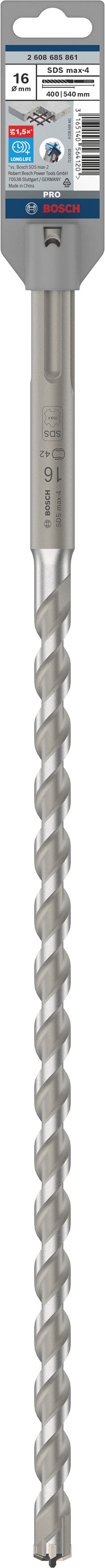 Бур Bosch 4 SDS-max 16x400 мм 540 мм 2608685861 - фото 2 Бур Bosch 4 SDS-max 16x400 мм 540 мм 2608685861 - фото 2