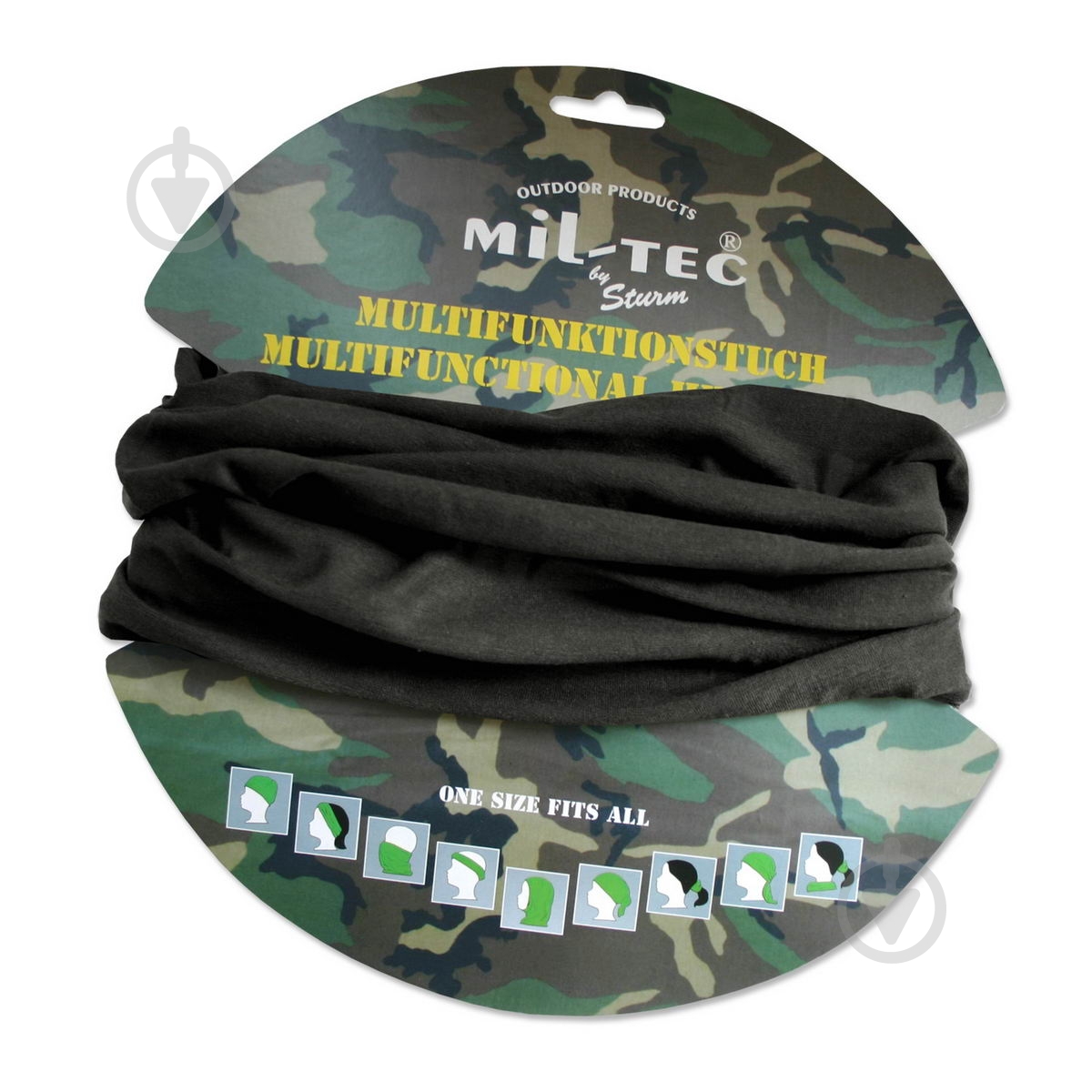 Мультифункциональный головной убор Mil-Tec SCRAFT, BLACK 12216002 р. черный - фото 3 Мультифункциональный головной убор Mil-Tec SCRAFT, BLACK 12216002 р. черный - фото 3