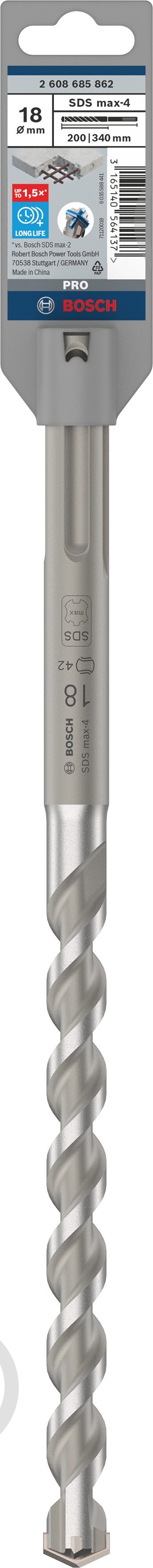 Бур Bosch 4 SDS-max 18x200 мм 340 мм 2.608.685.862 - фото 3