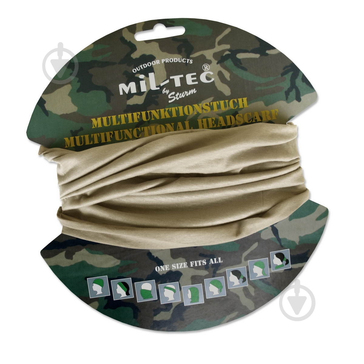 Мультифункциональный головной убор Mil-Tec 12216004 р.SCRAFT, KHAKI хаки - фото 3