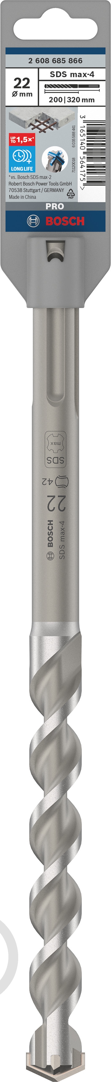 Бур Bosch 4 SDS-max 22x200 мм 320 мм 2608685866 - фото 3