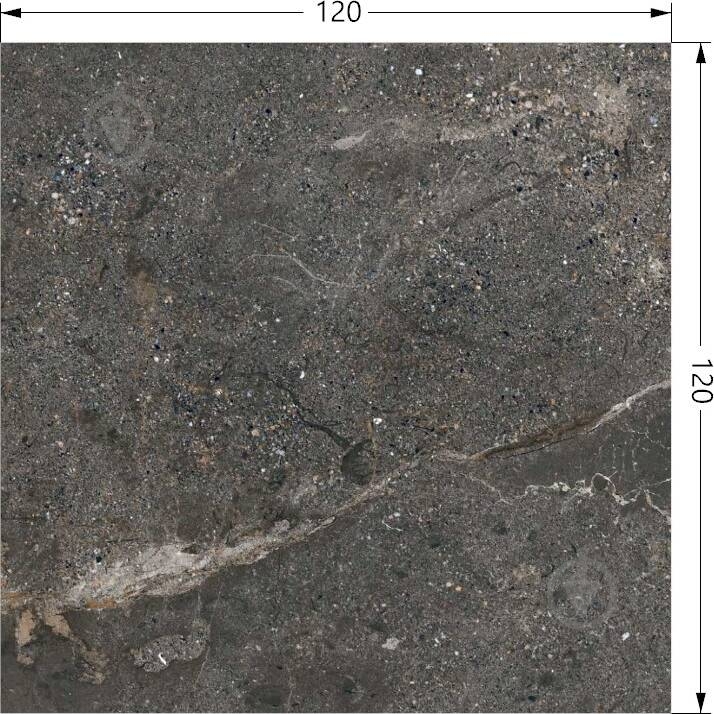 Плитка TAU Ceramica MAINSTONE GRAPHITE MAT 120x120 см - фото 2