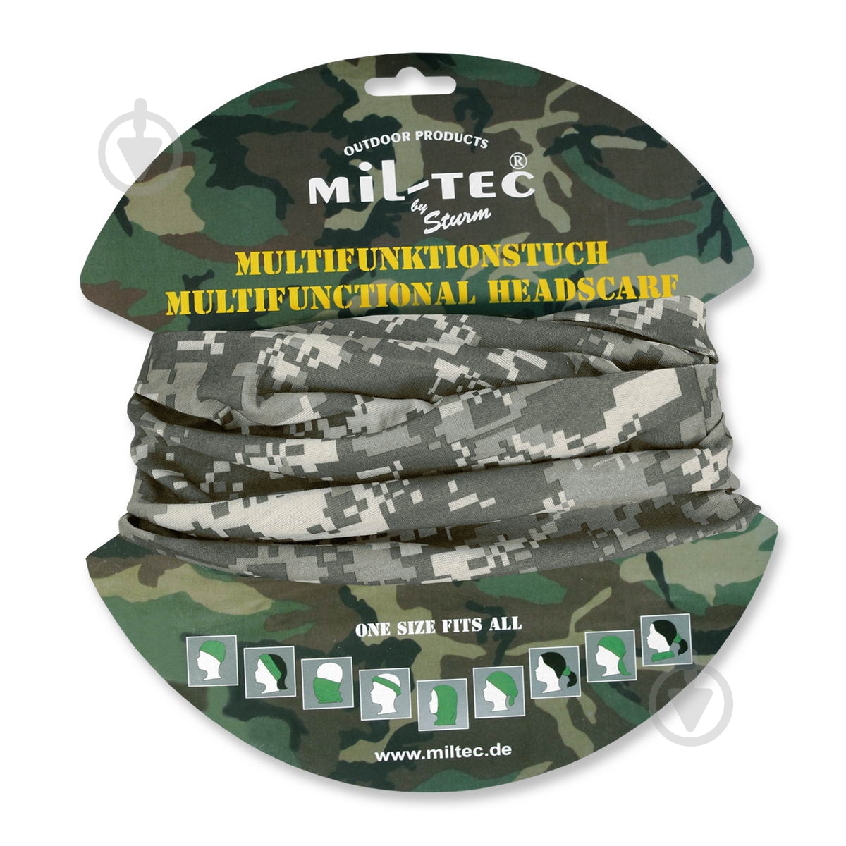 Мультифункциональный головной убор Mil-Tec SCRAFT, AT-DIGITAL 12216070 р. камуфляж - фото 3