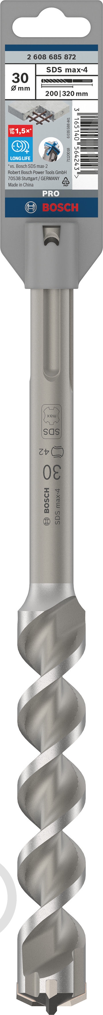 Бур Bosch 4 SDS-max 30x200 мм 320 мм 2608685872 - фото 3 Бур Bosch 4 SDS-max 30x200 мм 320 мм 2608685872 - фото 3