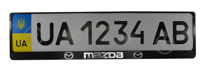 Рамка под номерной знак Poputchik Mazda 2 шт. (24-010) - фото 4