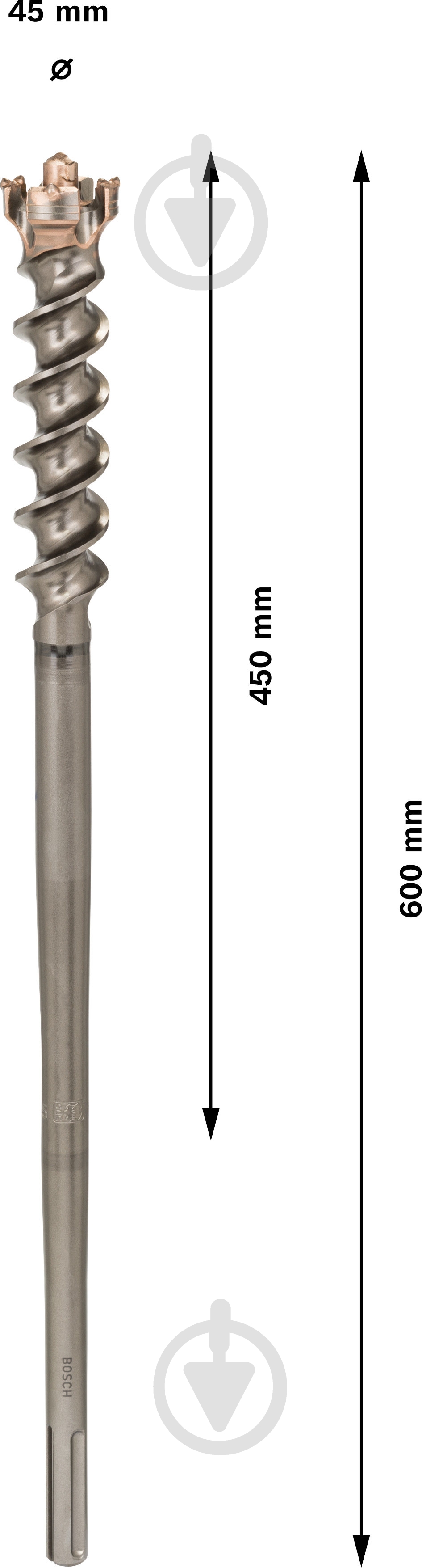 Бур Bosch 9 Break Through SDS-max 45x450 мм 600 мм 1618596455 - фото 2