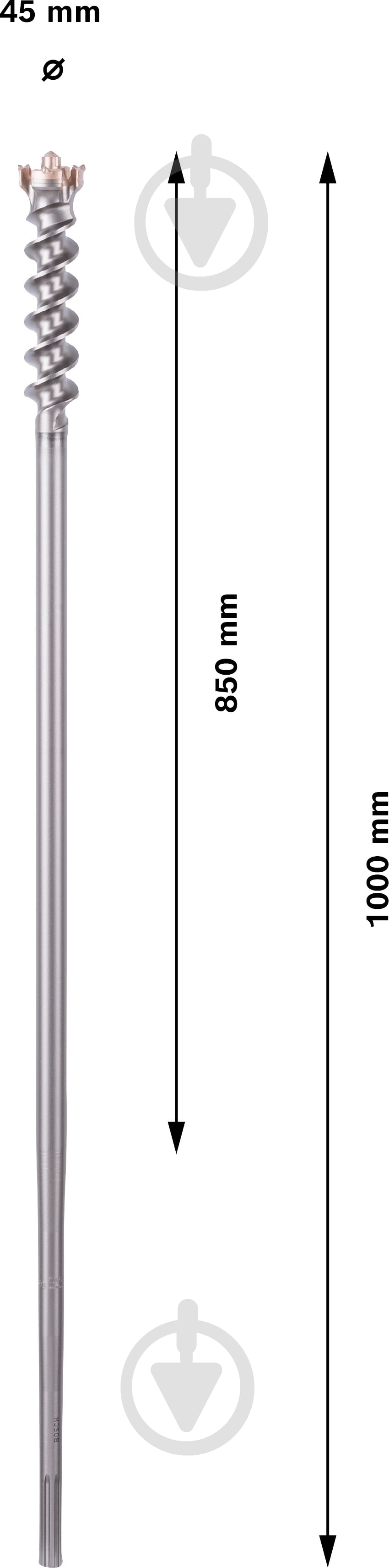 Бур Bosch 9 Break Through SDS-max 45x850 мм 1000 мм 1.618.596.456 - фото 3