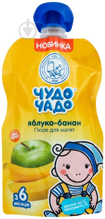 Пюре Чудо-Чадо ЯБЛОКО-БАНАН 90 г - фото 2