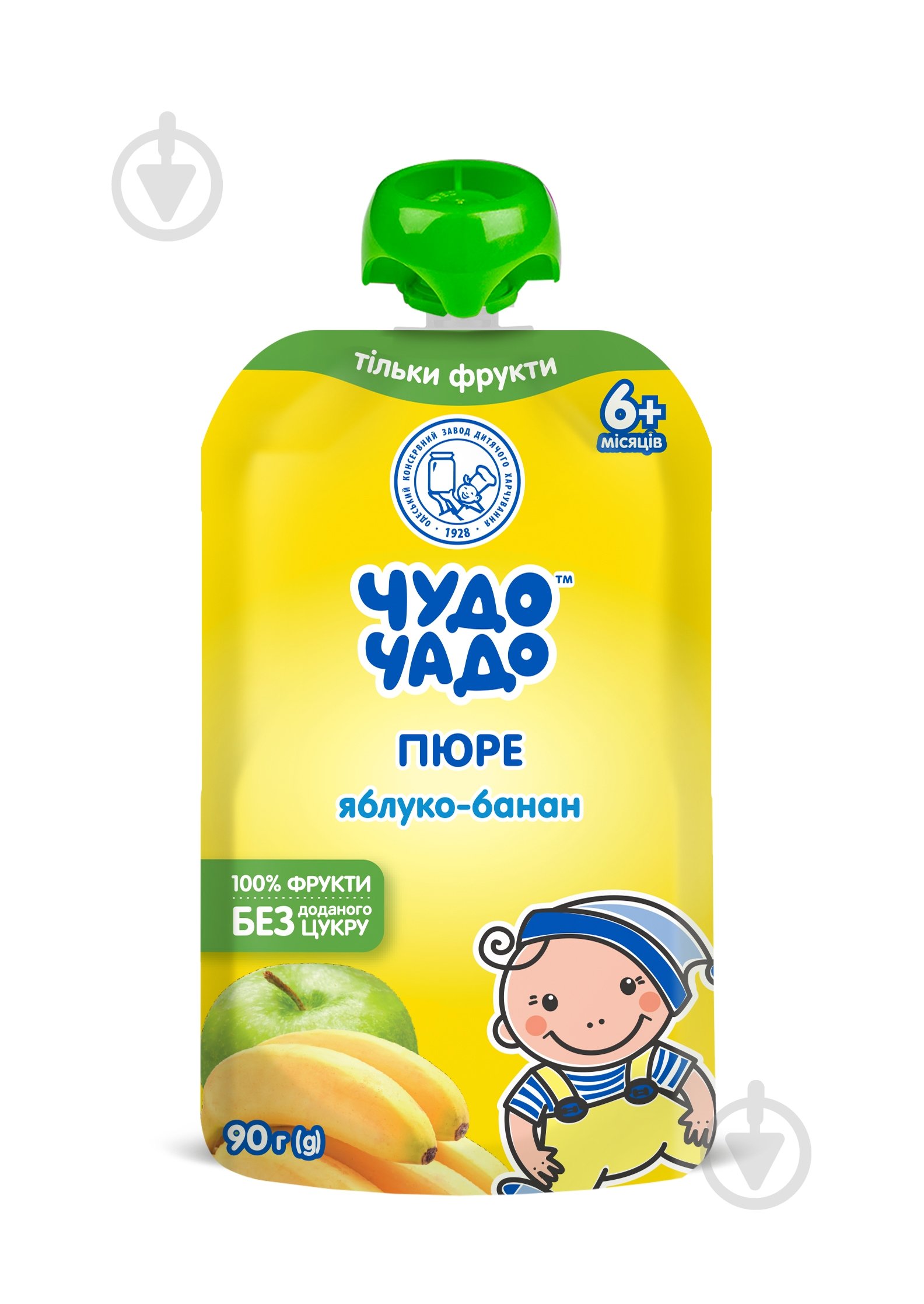 Пюре Чудо-Чадо ЯБЛОКО-БАНАН 90 г - фото 1