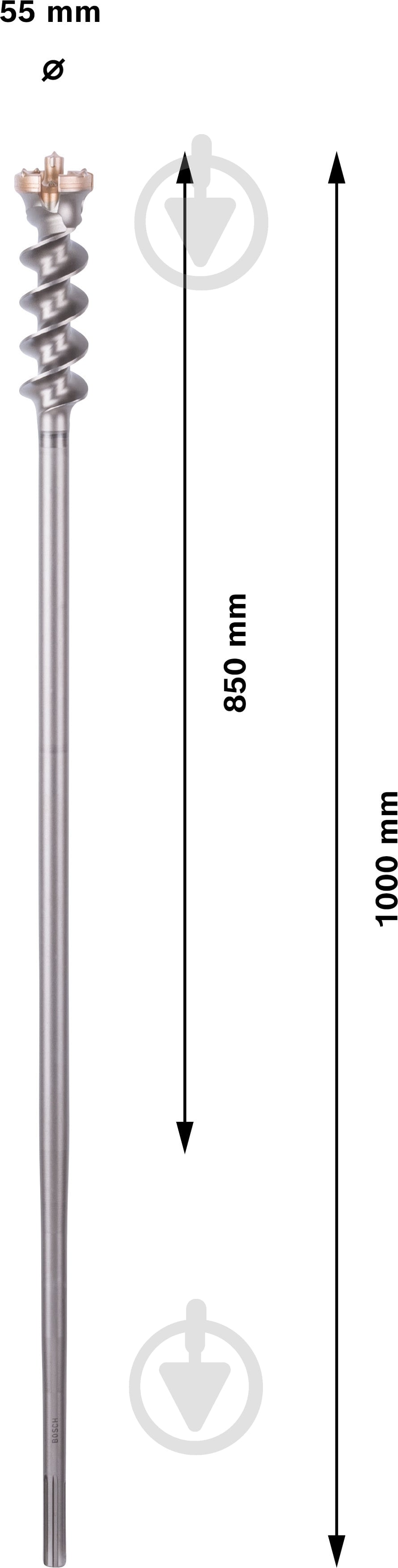 Бур Bosch 9 Break Through SDS-max 55x850 мм 1000 мм 1.618.596.458 - фото 2 Бур Bosch 9 Break Through SDS-max 55x850 мм 1000 мм 1.618.596.458 - фото 2