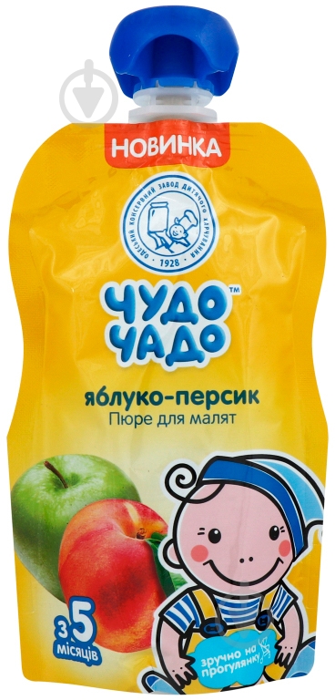 Пюре Чудо-Чадо Яблоко-персик с сахаром 90 г - фото 2