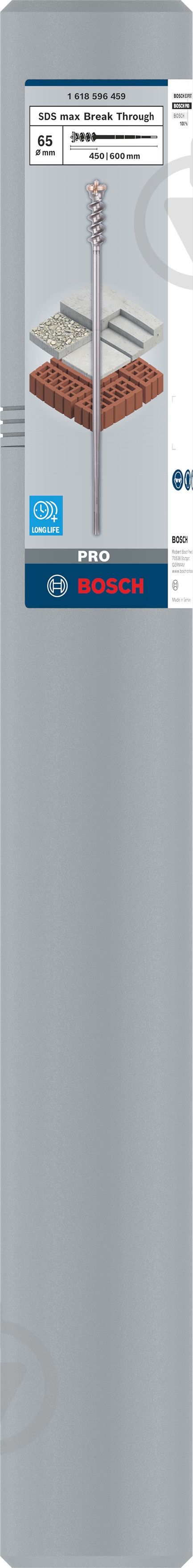 Бур Bosch 9 Break Through SDS-max 65x450 мм 600 мм 1618596459 - фото 3