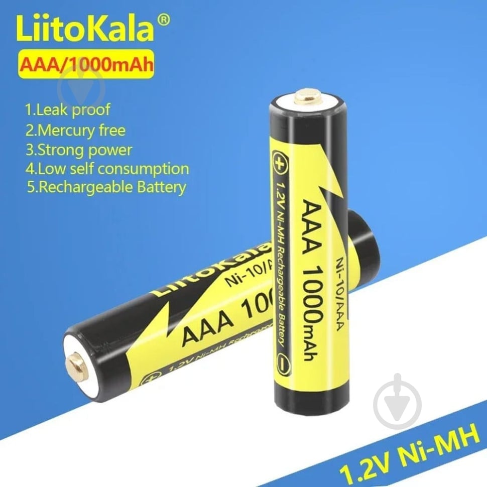 Аккумулятор LiitoKala Ni-10/AAA 1.2V AAA 1000mAh battery AAA (мизинчиковые) 1 шт. (Ni-10/AAA) - фото 3