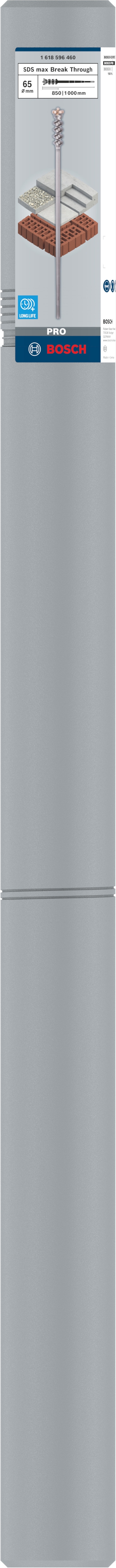 Бур Bosch 9 Break Through SDS-max 65x850 мм 1000 мм 1.618.596.460 - фото 2
