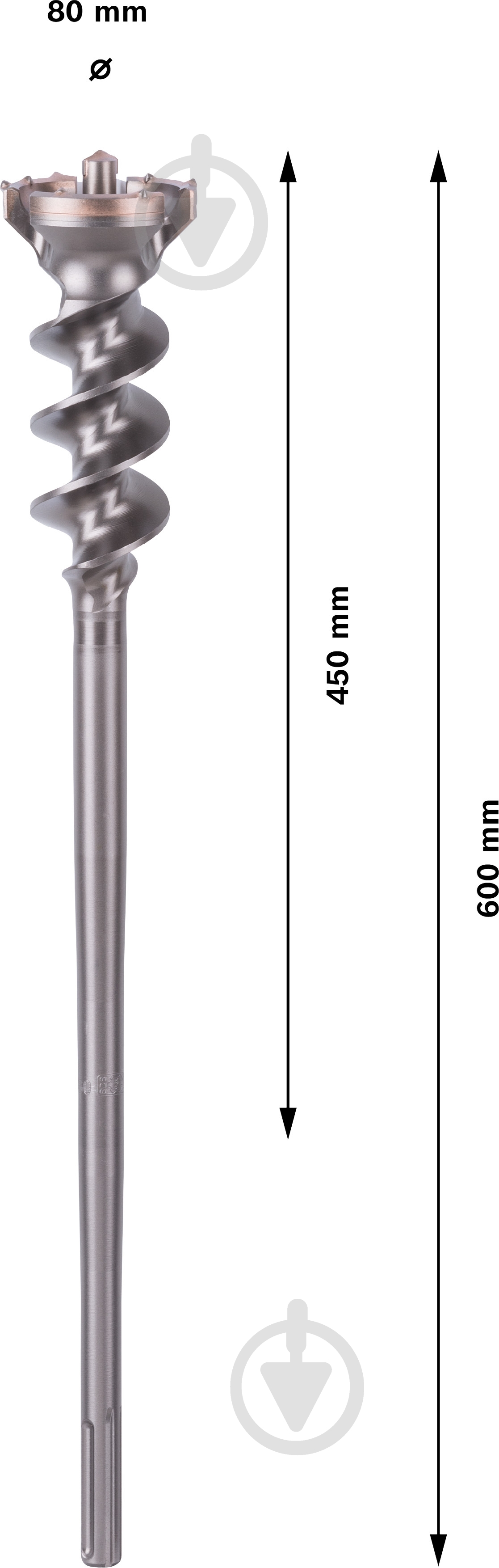Бур Bosch 9 Break Through SDS-max 80x450 мм 600 мм 1618596461 - фото 3 Бур Bosch 9 Break Through SDS-max 80x450 мм 600 мм 1618596461 - фото 3