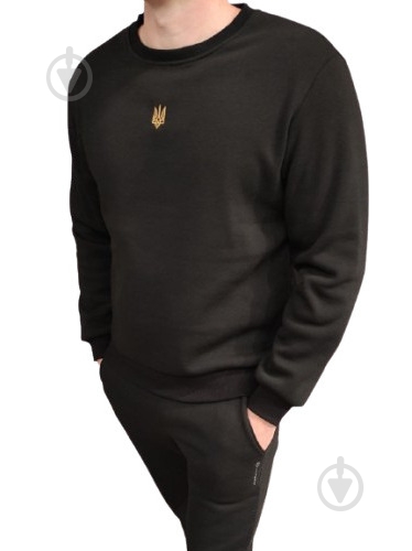 Свитшот LOGOS-Tac с вышивкой золотой Герб, 04-06-00-0033 р.3XL черный - фото 2