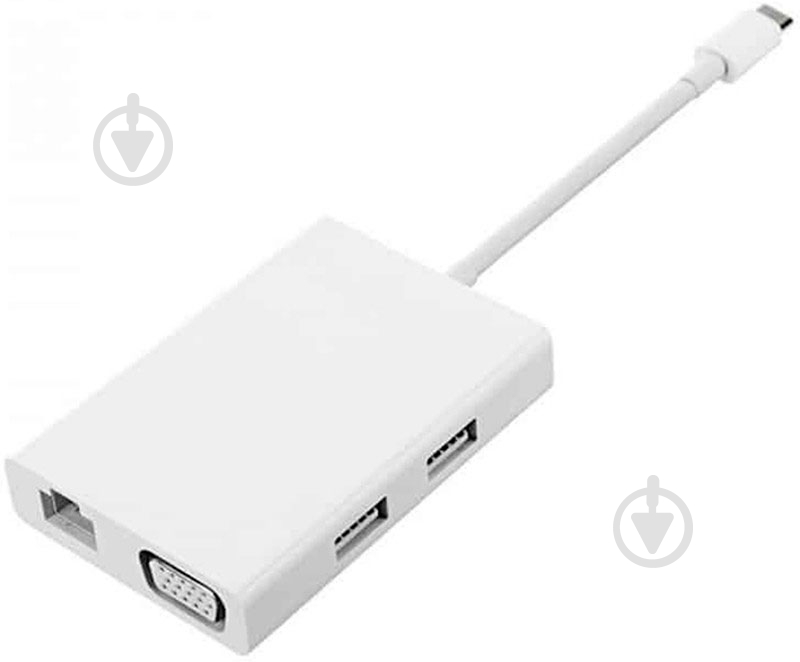 Адаптер Xiaomi USB-C to VGA and Ethernet белый (346490) - фото 1