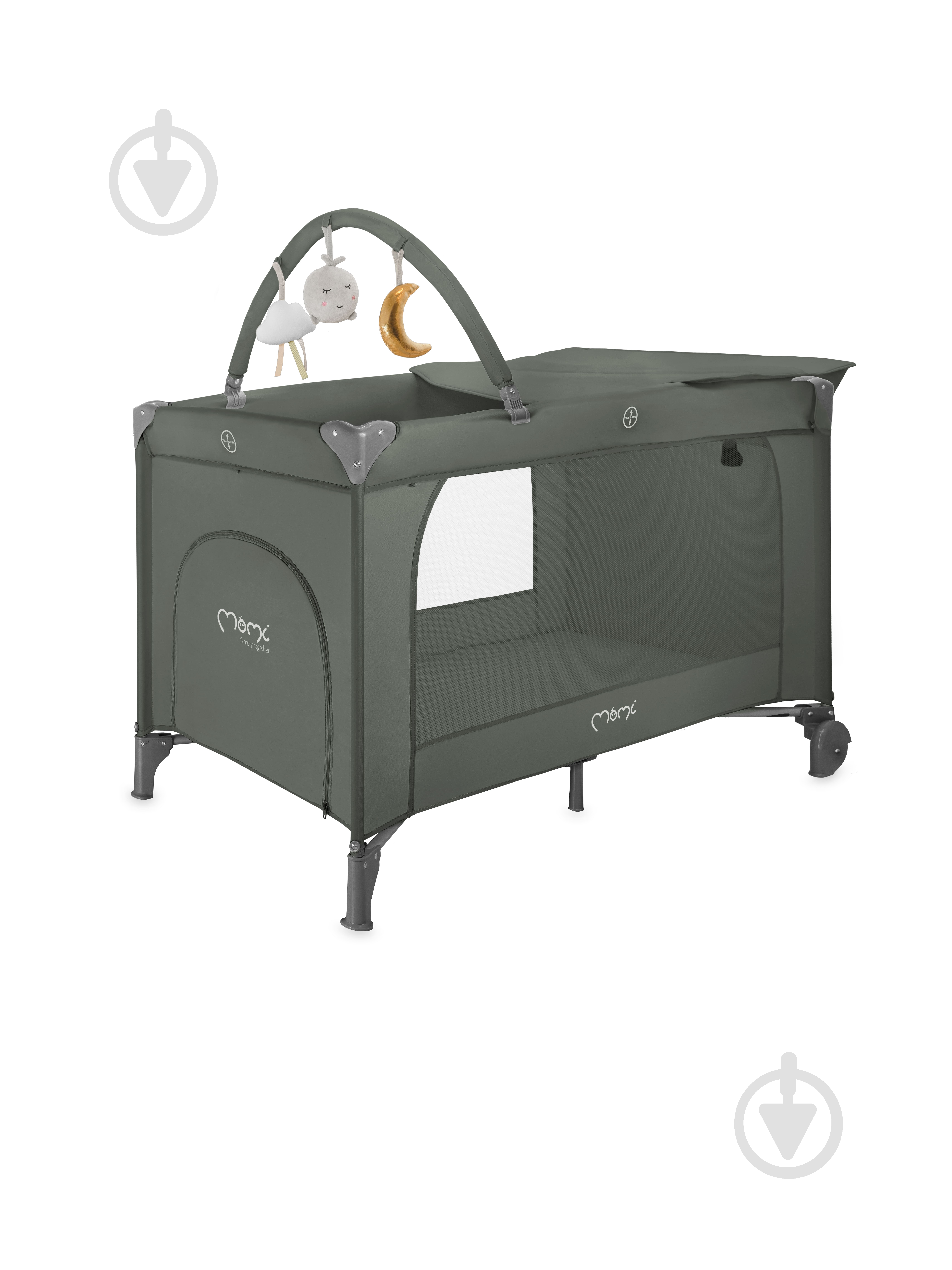 Манеж MoMi BELOVE PLUS dark green LOZE00025 - фото 1