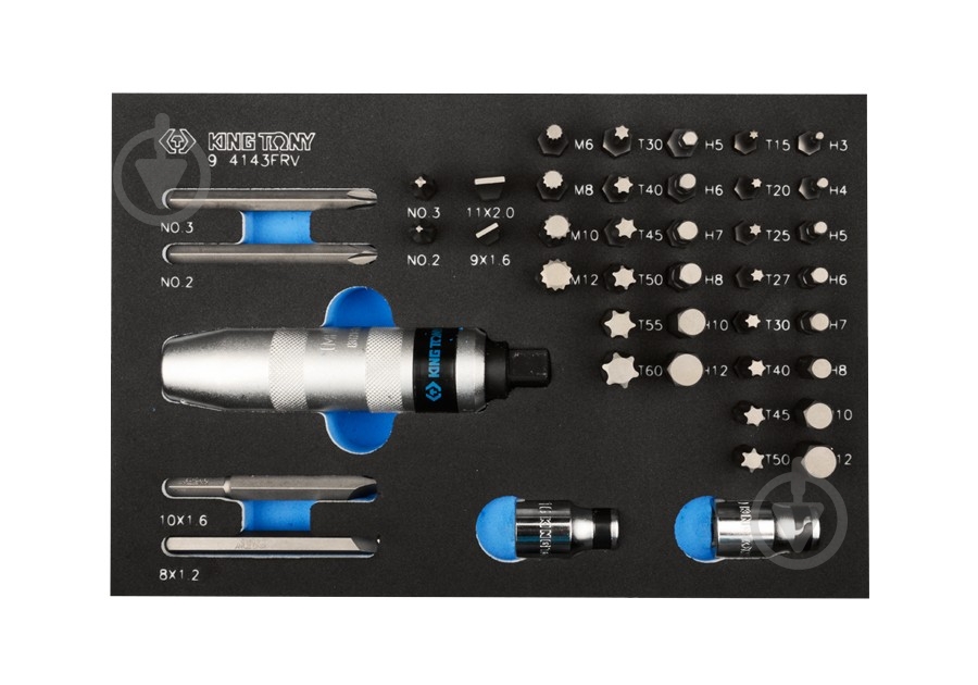 Набор бит KING TONY 43 шт. 9-4143FRV - фото 1