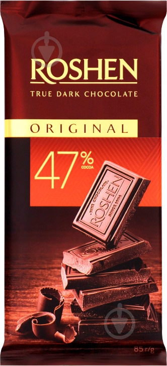 Шоколад Roshen черный Original 85г - фото 1