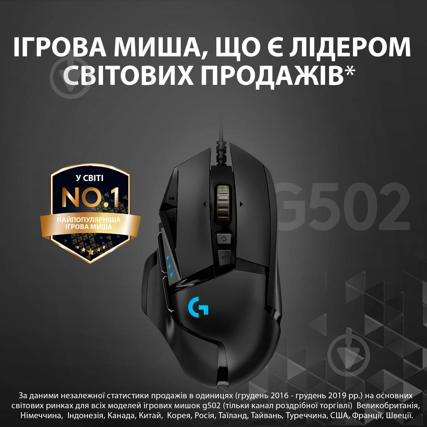 Мышь Logitech G502 HERO High Performance Gaming Mouse black (910-005470) - фото 2