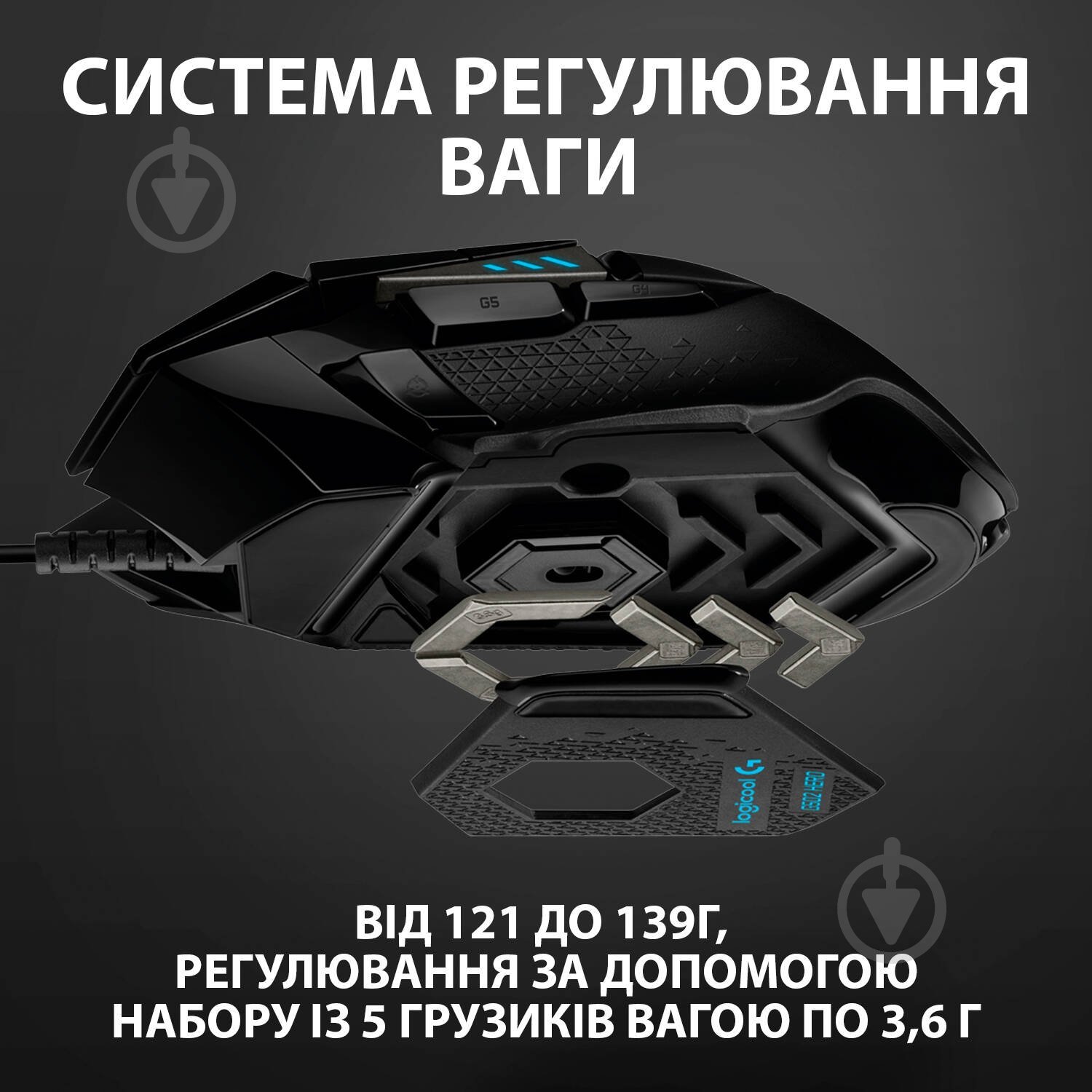 Мышь Logitech G502 HERO High Performance Gaming Mouse black (910-005470) - фото 4