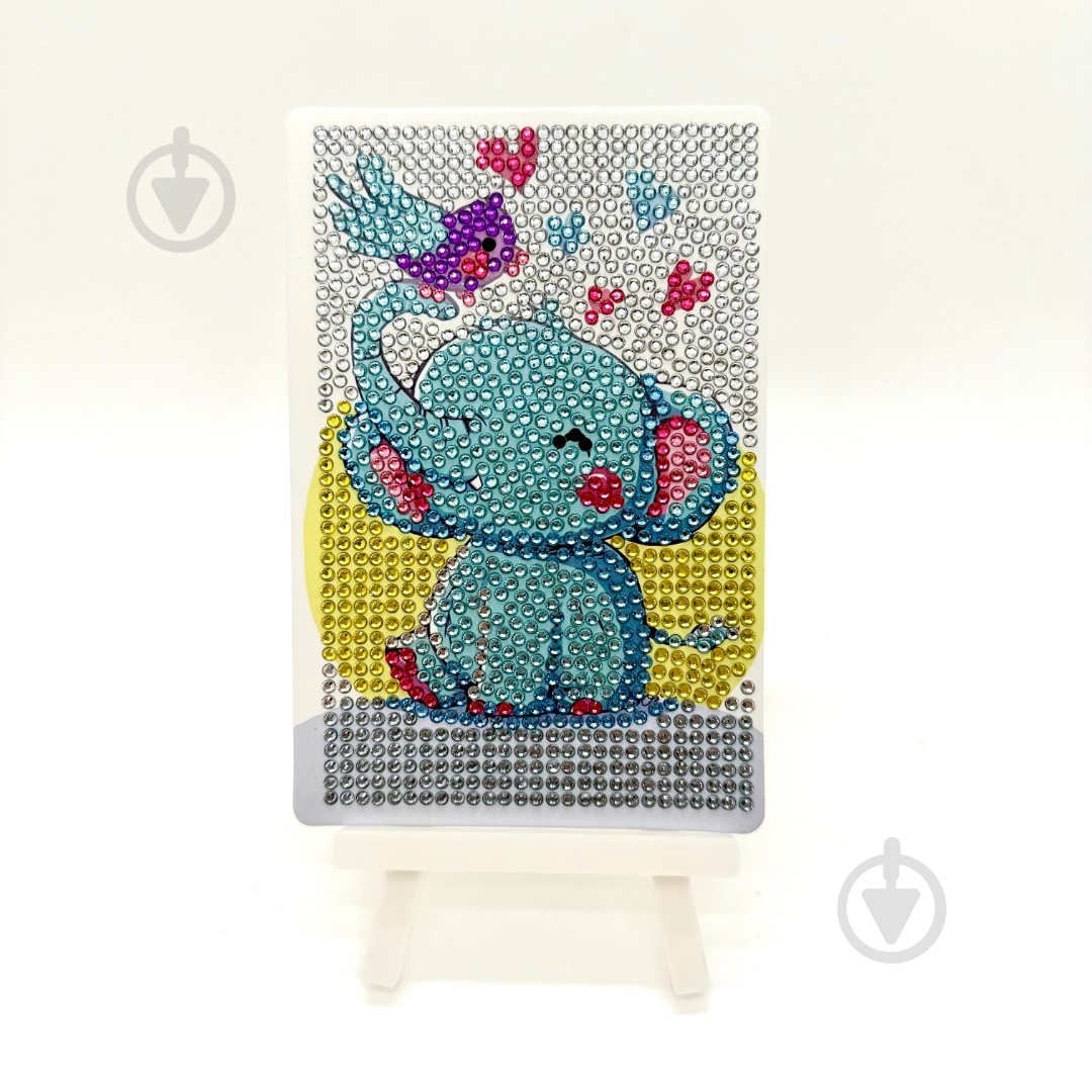 Алмазная мозаика Слоник 10х15 см Brushme - фото 1