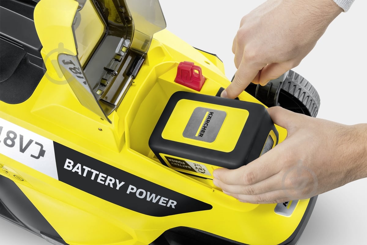 Газонокосарка акумуляторна Karcher LMO 18-33 Battery Set EU + тример Karcher LTR 18-25 Battery INT у дарунок - фото 5
